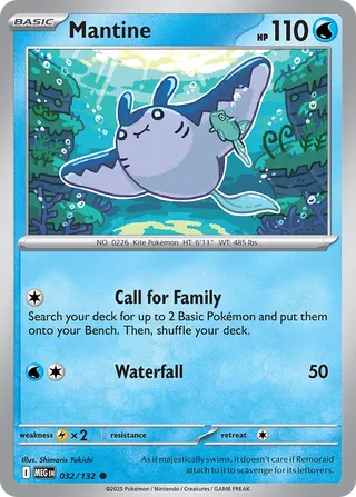032/132 Mantine - Common Reverse Holo