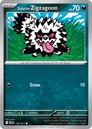 130/217 Galarian Zigzagoon - Common