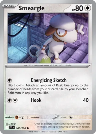 080/094 Smeargle - Common Reverse Holo