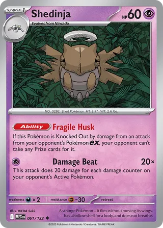 061/132 Shedinja - Uncommon Reverse Holo