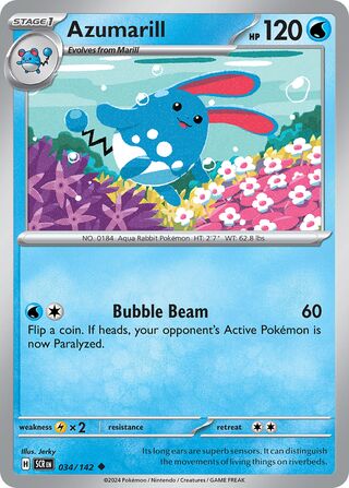 034/142 Azumarill - Uncommon Reverse Holo