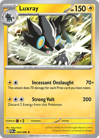 028/088 Luxray - Rare Holo