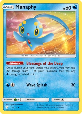 25/73 Manaphy - Rare Holo