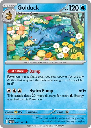 040/217 Golduck - Uncommon Reverse Holo