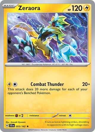 055/142 Zeraora - Rare Reverse Holo