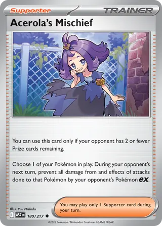 180/217 Acerola's Mischief - Uncommon Reverse Holo