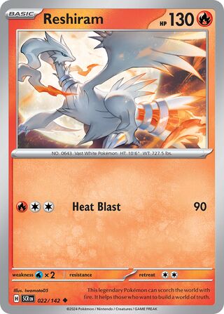 022/142 Reshiram - Uncommon Reverse Holo