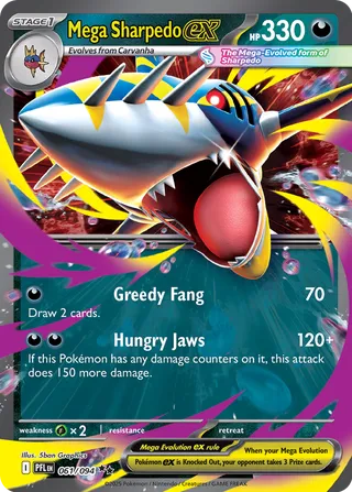 061/094 Mega Sharpedo ex - Double Rare