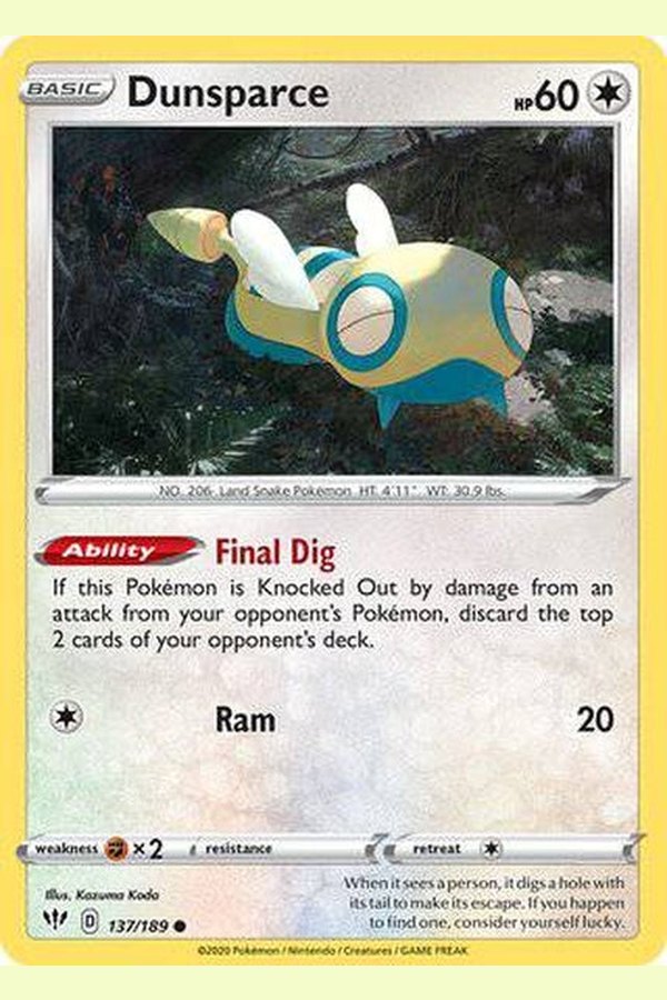 137/189 Dunsparce - Common - Collectible Madness