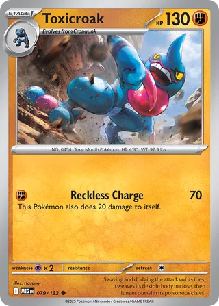 079/132 Toxicroak - Common Reverse Holo