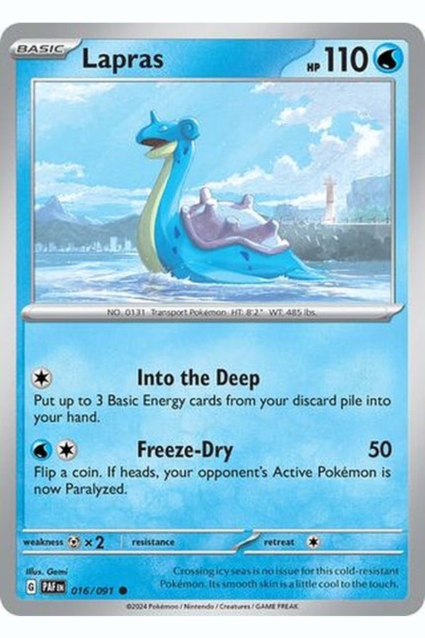 016/091 Lapras - Common Reverse Holo
