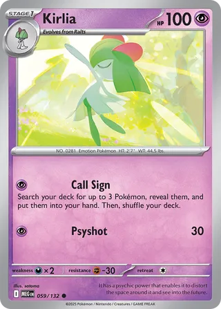059/132 Kirlia - Common Reverse Holo