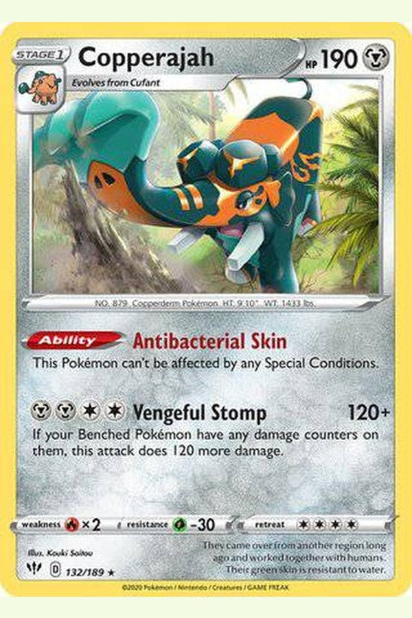 132/189 Copperajah - Rare Holo - Collectible Madness