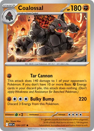 120/217 Coalossal - Rare Holo