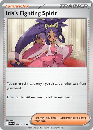 190/217 Iris's Fighting Spirit - Uncommon Reverse Holo
