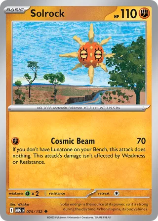 075/132 Solrock - Uncommon Reverse Holo