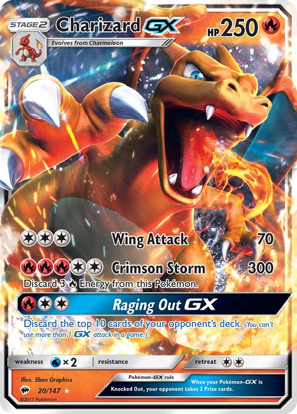 20 / 147 Charizard GX Burning Shadows Holo Ultra Rare