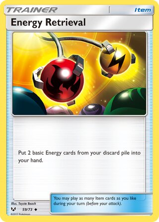 59/73 Energy Retrieval - Uncommon Reverse Holo