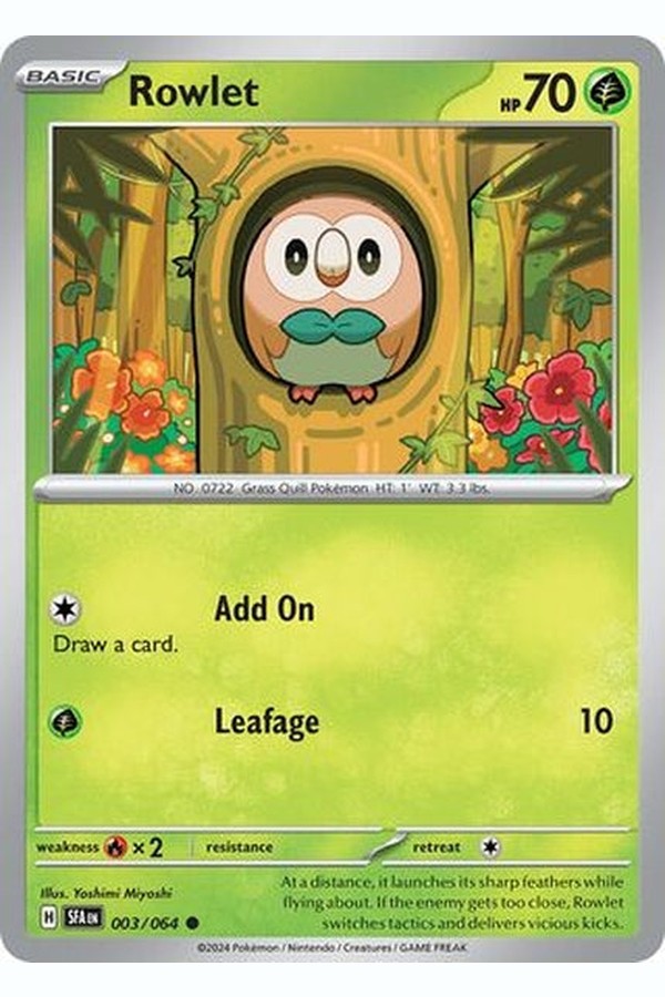 003/064  Rowlet - Common Reverse Holo