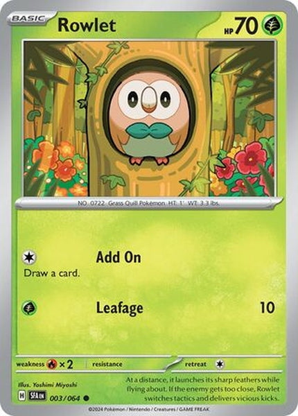 003/064  Rowlet - Common Reverse Holo