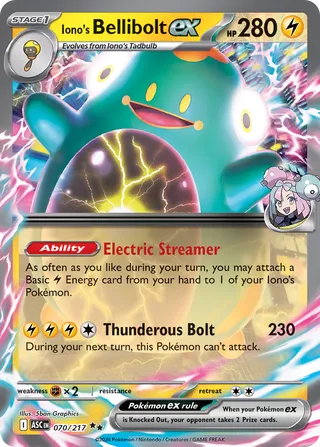 070/217 Iono's Bellibolt ex - Double Rare
