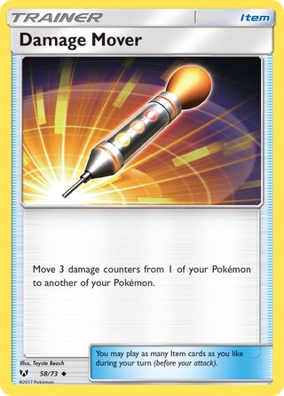 58/73 Damage Mover - Uncommon Reverse Holo