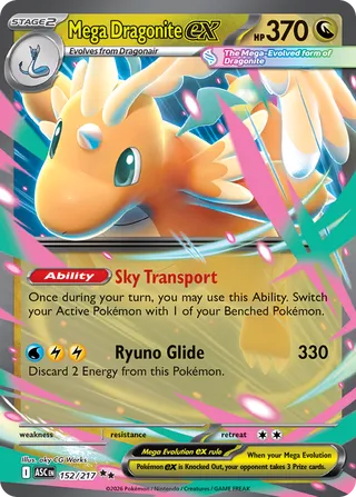 152/217 Mega Dragonite ex - Double Rare
