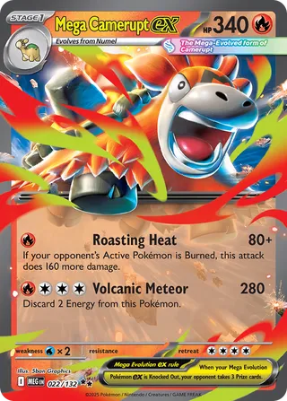 022/132 Mega Camerupt ex - Double Rare