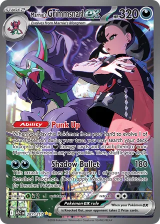 287/217 Marnie's Grimmsnarl ex - Special Illustration Rare