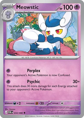 034/088 Meowstic - Uncommon Reverse Holo