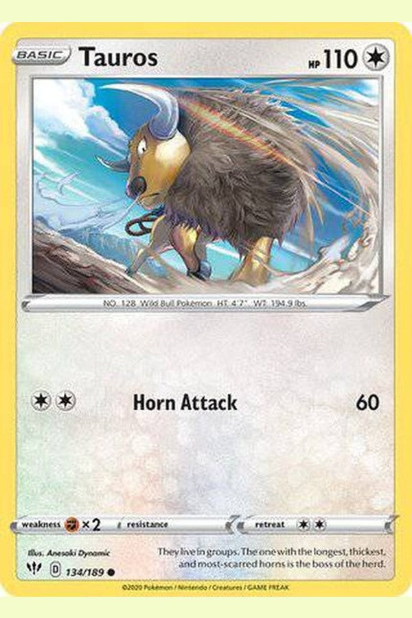 134/189 Tauros - Common - Collectible Madness