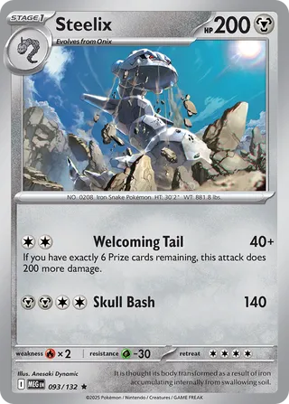 093/132 Steelix - Rare Reverse Holo