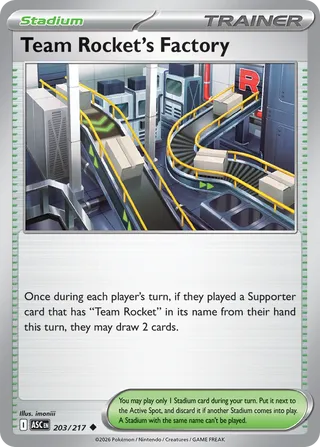 203/217 Team Rocket's Factory - Uncommon