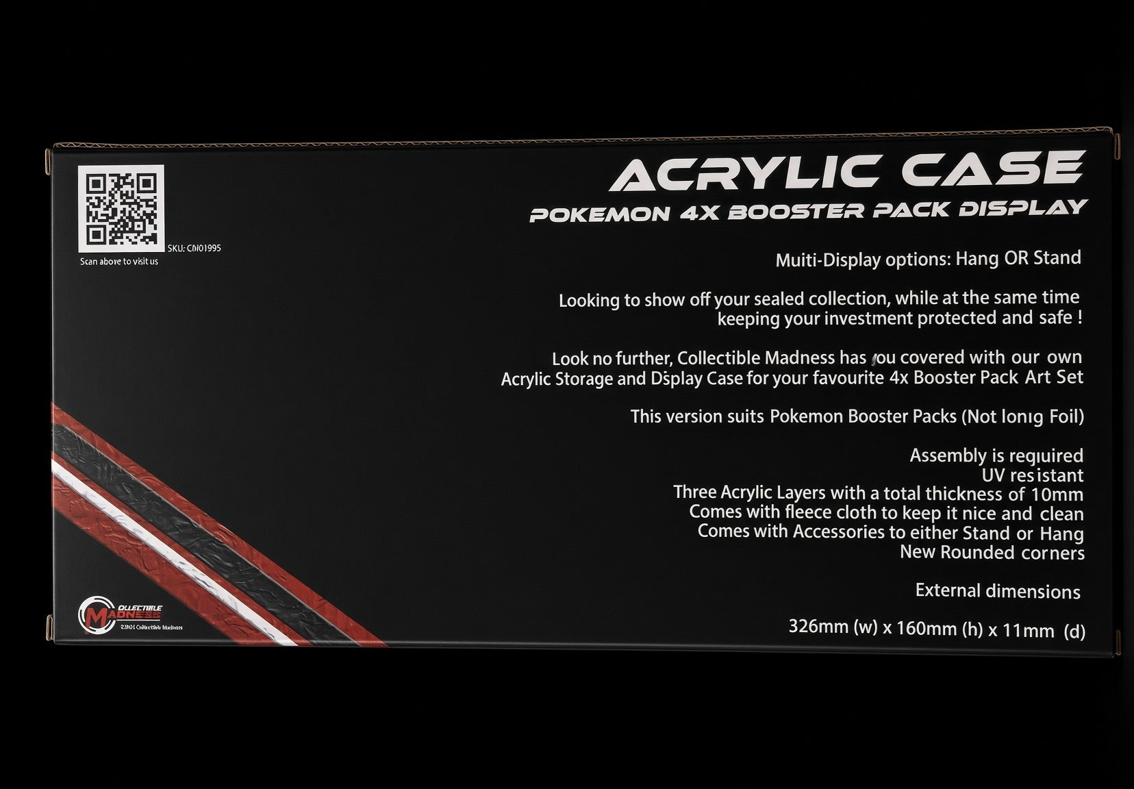MADGuard 4x Booster Pack Acrylic Display Case | Hang or Stand
