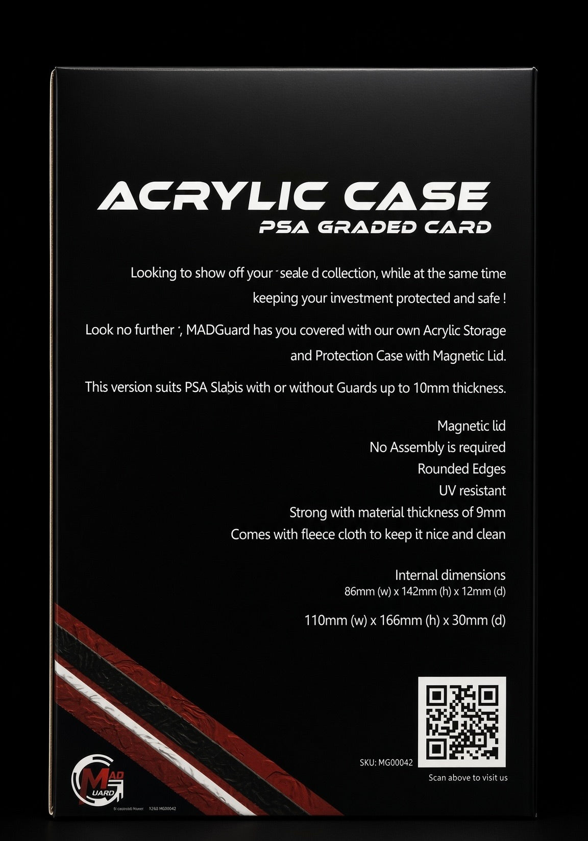 MADGuard PSA Graded Card Acrylic Case | Magnetic Lid