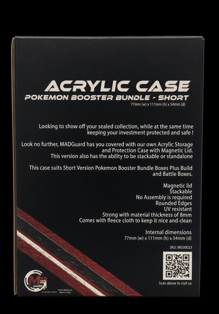 MADGuard Booster Bundle Acrylic Case | Magnetic Lid & Stackable | Short