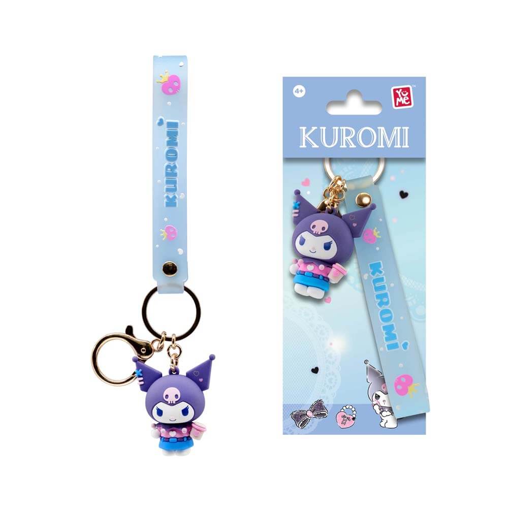 YuMe Hello Kitty and Friends Keychain & Strap Kuromi Cute Outfit Series - Café Run keychain and strap