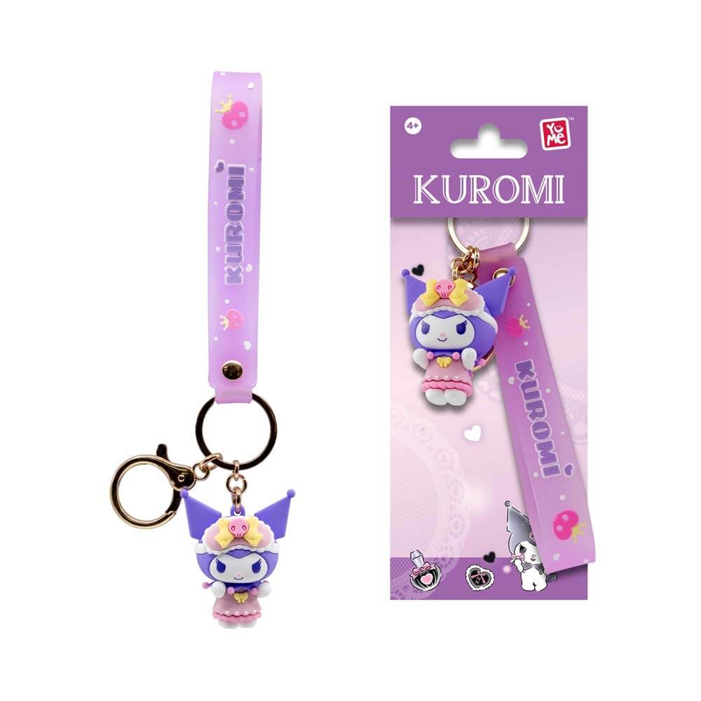 YuMe Hello Kitty and Friends Keychain & Strap Kuromi Cute Outfit Series - Sleepover Sweet keychain and strap