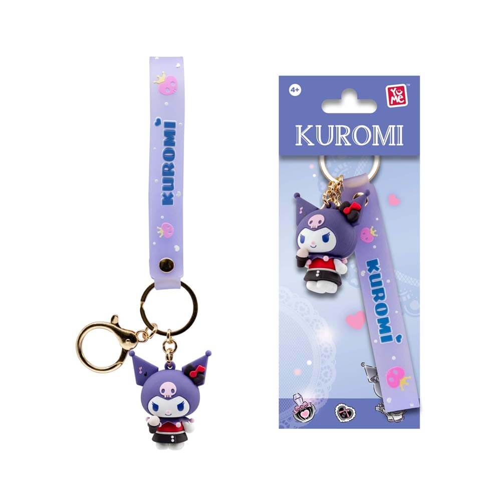 YuMe Hello Kitty and Friends Keychain & Strap Kuromi Cute Outfit Series - Street Chic keychain and strap