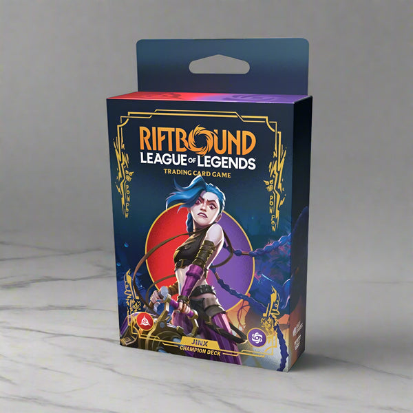 Riftbound League of Legends trading card game packaging on a white background