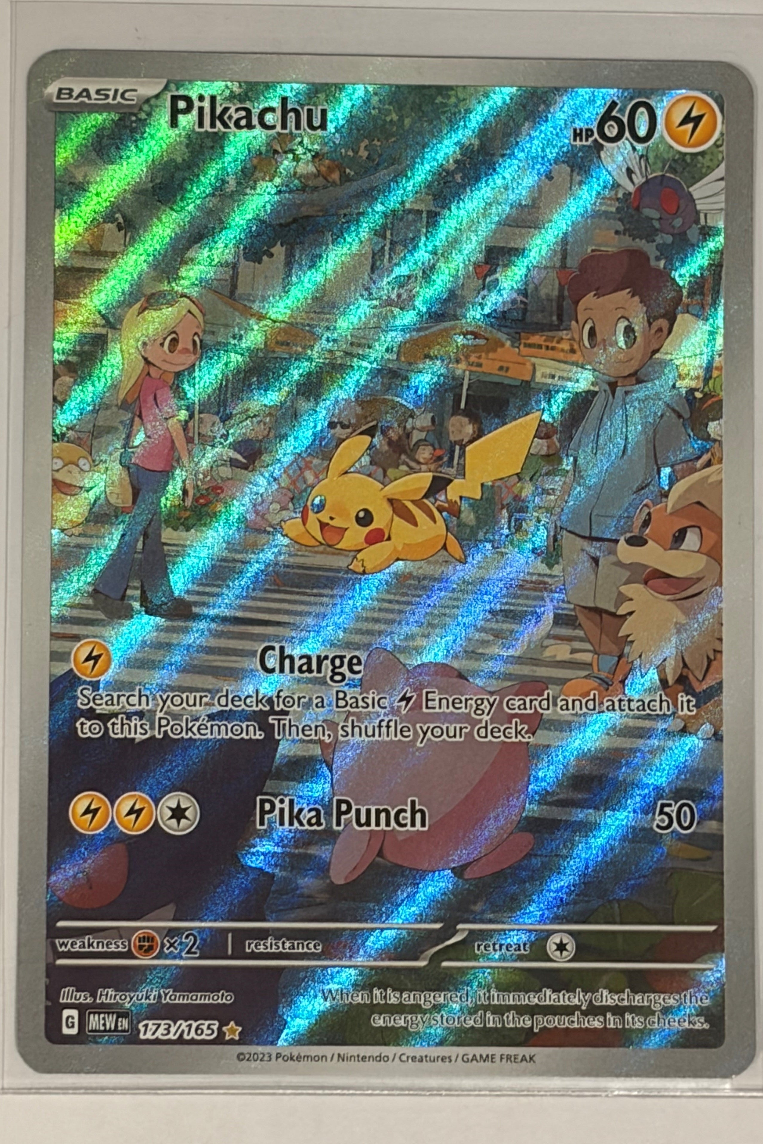 PIKACHU 173/165 ILLUSTRATION RARE 151 NM