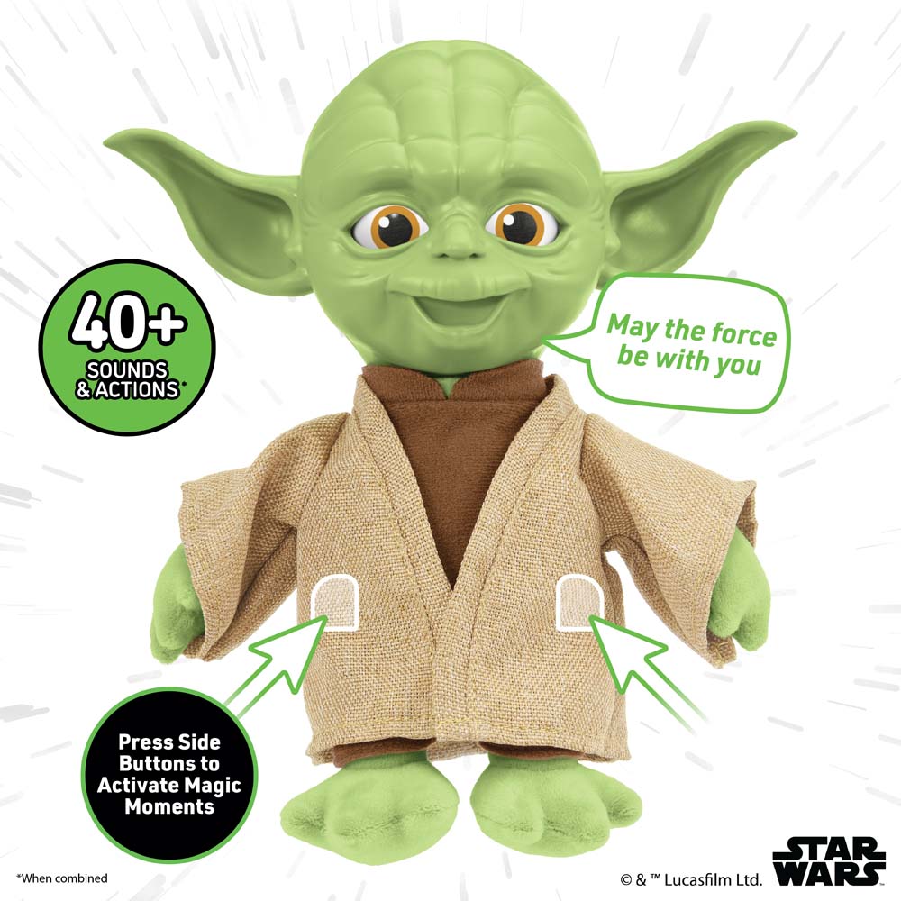 Star Wars Yoda Palm Puppetronic with 40+ sounds and side button callouts