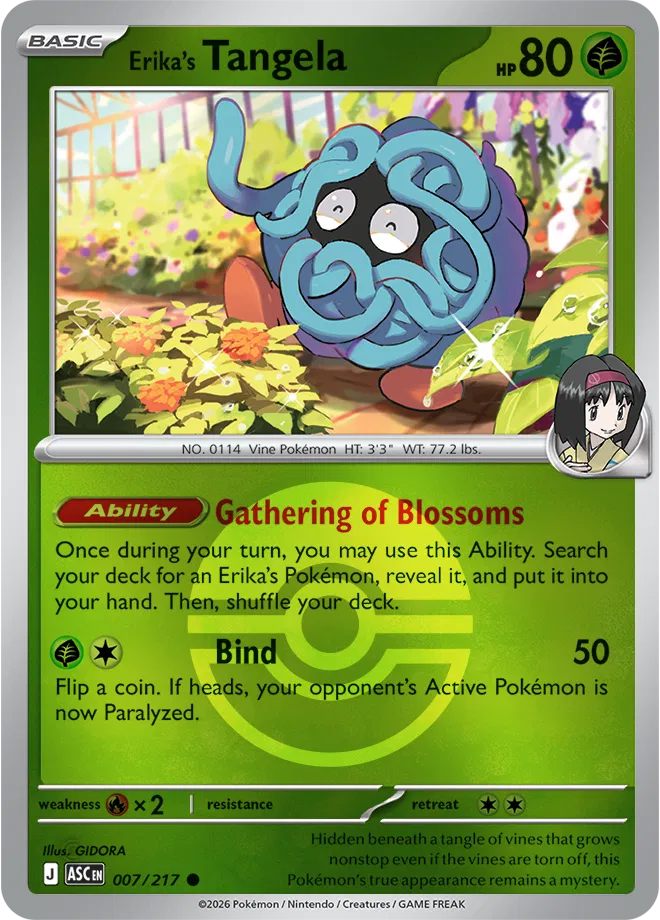 007/217 Erika's Tangela - (Poke Ball)