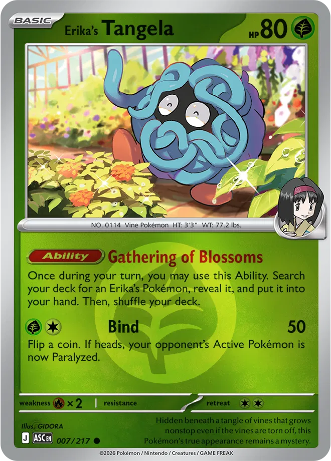 007/217 Erika's Tangela - (Energy Symbol Pattern)