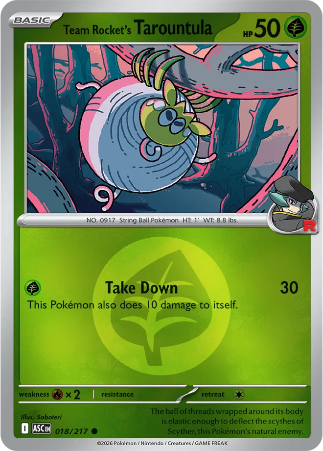 018/217 Team Rocket's Tarountula -  (Energy Symbol Pattern)