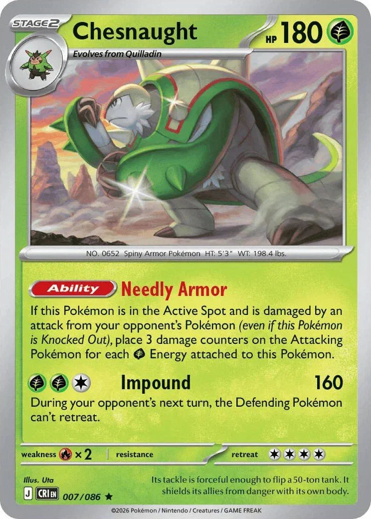 007/086 Chesnaught - Rare