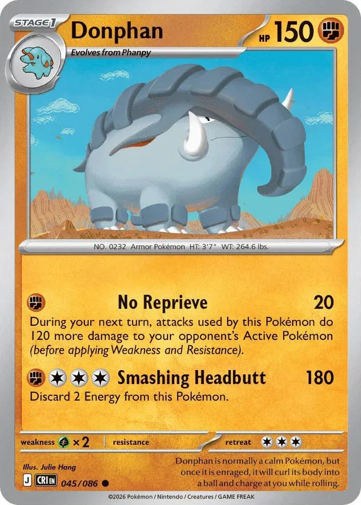 045/086 Donphan - Common Reverse Holo