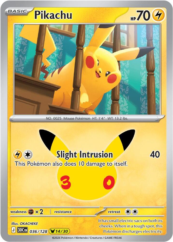 036/128 Pikachu - None