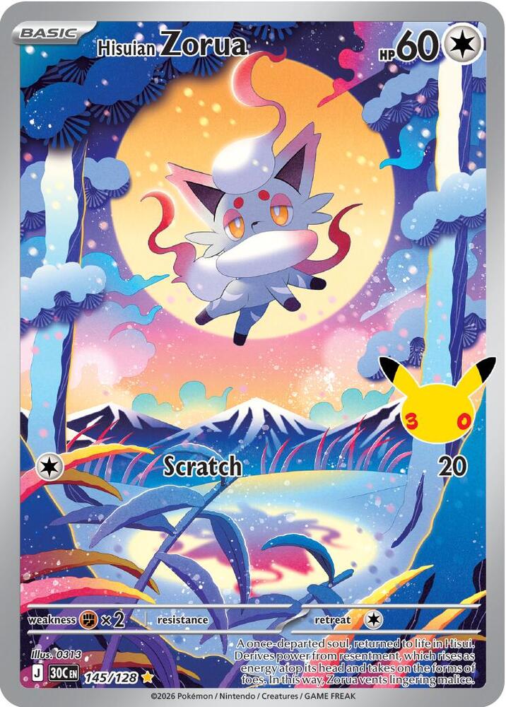 145/128 Hisuian Zorua - Illustration Rare