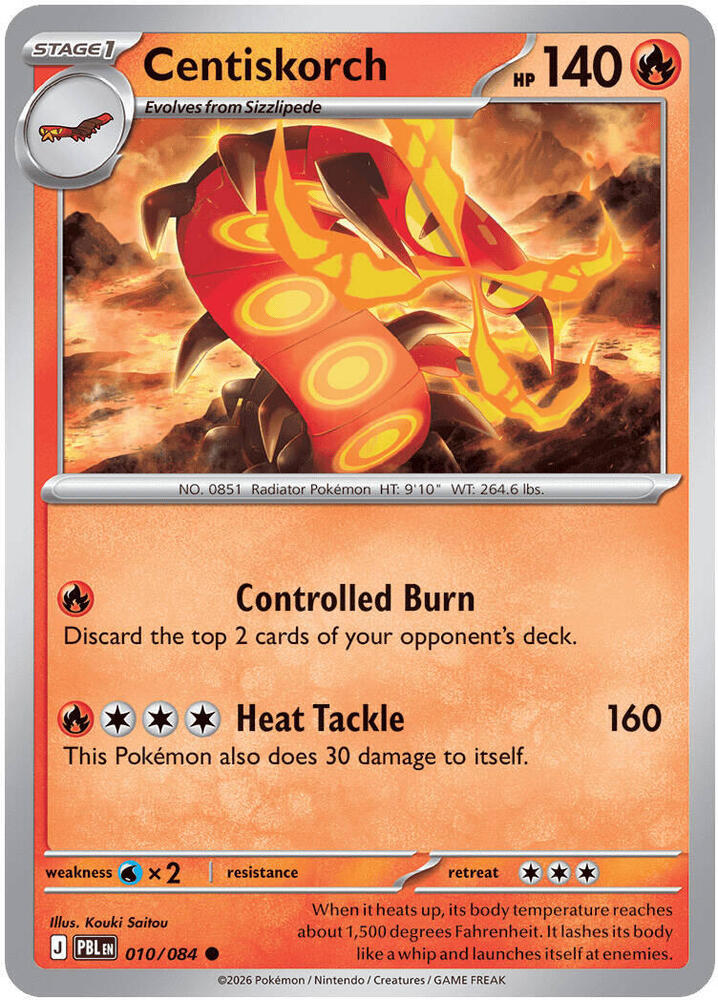 010/084 Centiskorch - Common Reverse Holo